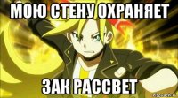 мою стену охраняет зак рассвет