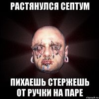 растянулся септум пихаешь стержешь от ручки на паре