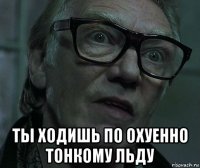 ты ходишь по охуенно тонкому льду