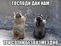 господи дай нам три сотки безвозмездно