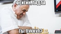 фейгин, падла ты пукнул?