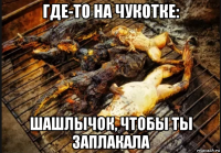 где-то на чукотке: шашлычок, чтобы ты заплакала
