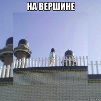 на вершине 