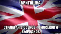 бриташка страна англосеков-гомосеков и выродков