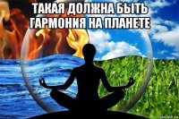 такая должна быть гармония на планете 