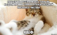 погодушка рассупонилась теплынь выдали премию скоро в отпуск соседкой оказалась чистова каеф