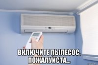  включите пылесос, пожалуйста...