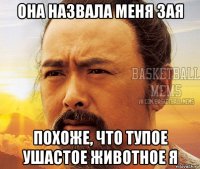 она назвала меня зая похоже, что тупое ушастое животное я
