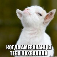  когда американцы тебя похвалили