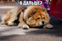 а дальше? 