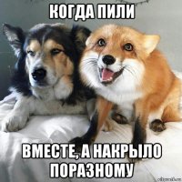 когда пили вместе, а накрыло поразному