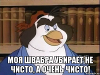  моя швабра убирает не чисто, а очень чисто!