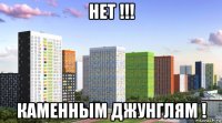 нет !!! каменным джунглям !