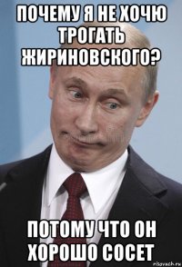 почему я не хочю трогать жириновского? потому что он хорошо сосет