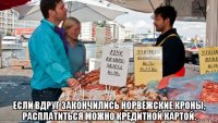  если вдруг закончились норвежские кроны, расплатиться можно кредитной картой.