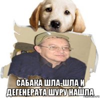  сабака шла-шла и дегенерата шуру нашла