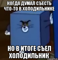 когда думал съесть что-то в холодильнике но в итоге съел холодильник