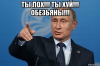 ты лох!!! ты хуй!!! обезьяны!!! 