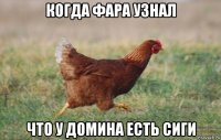 когда фара узнал что у домина есть сиги