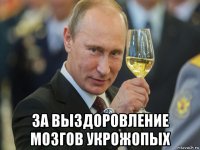  за выздоровление мозгов укрожопых