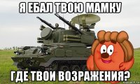 я ебал твою мамку где твои возражения?