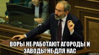  воры не работают агороды и заводы не для нас