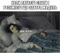 коли лягаєш спати і розумієш що завтра модуль 