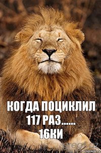 Когда поциклил 117 раз......
16ки