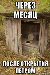через месяц после открытия петром