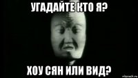 угадайте кто я? хоу сян или вид?