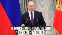  в мире только ты один президент номер 1
