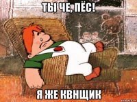 ты че, пёс! я же квнщик