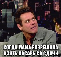  когда мама разрешила взять косарь со сдачи