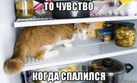то чувство когда спалился