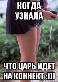 когда узнала что царь идет на коннект :)))