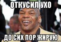 откусил ухо до сих пор жирую
