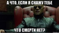 а что, если я скажу тебе что смерти нет?