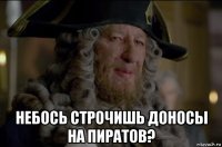  небось строчишь доносы на пиратов?