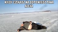 kiedy czekasz na odpowiedź pana alexa 