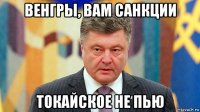 венгры, вам санкции токайское не пью