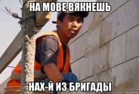 на мове вякнешь нах-й из бригады