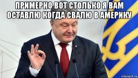 примерно вот столько я вам оставлю когда свалю в америку 