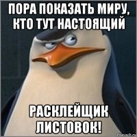 пора показать миру, кто тут настоящий расклейщик листовок!