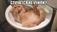 стучатся не учили? 