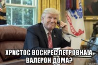  христос воскрес,петровна!а валерон дома?