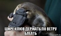  шире клюв держать по ветру блеать