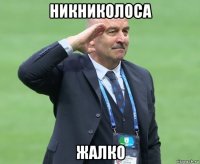 никниколоса жалко