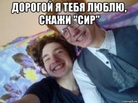 дорогой я тебя люблю, скажи ''сир'' 
