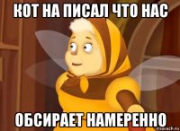 кот на писал что нас обсирает намеренно