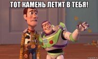 тот камень летит в тебя! 